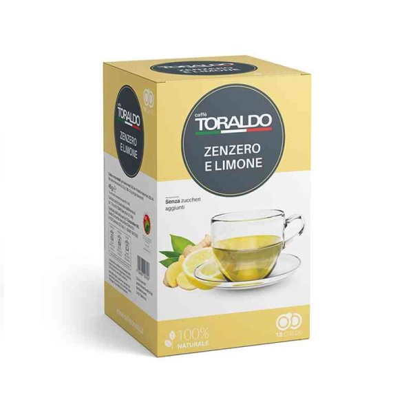 Toraldo Zenzero e Limone| Cialda ESE 44 | Confezione da 18 cialde